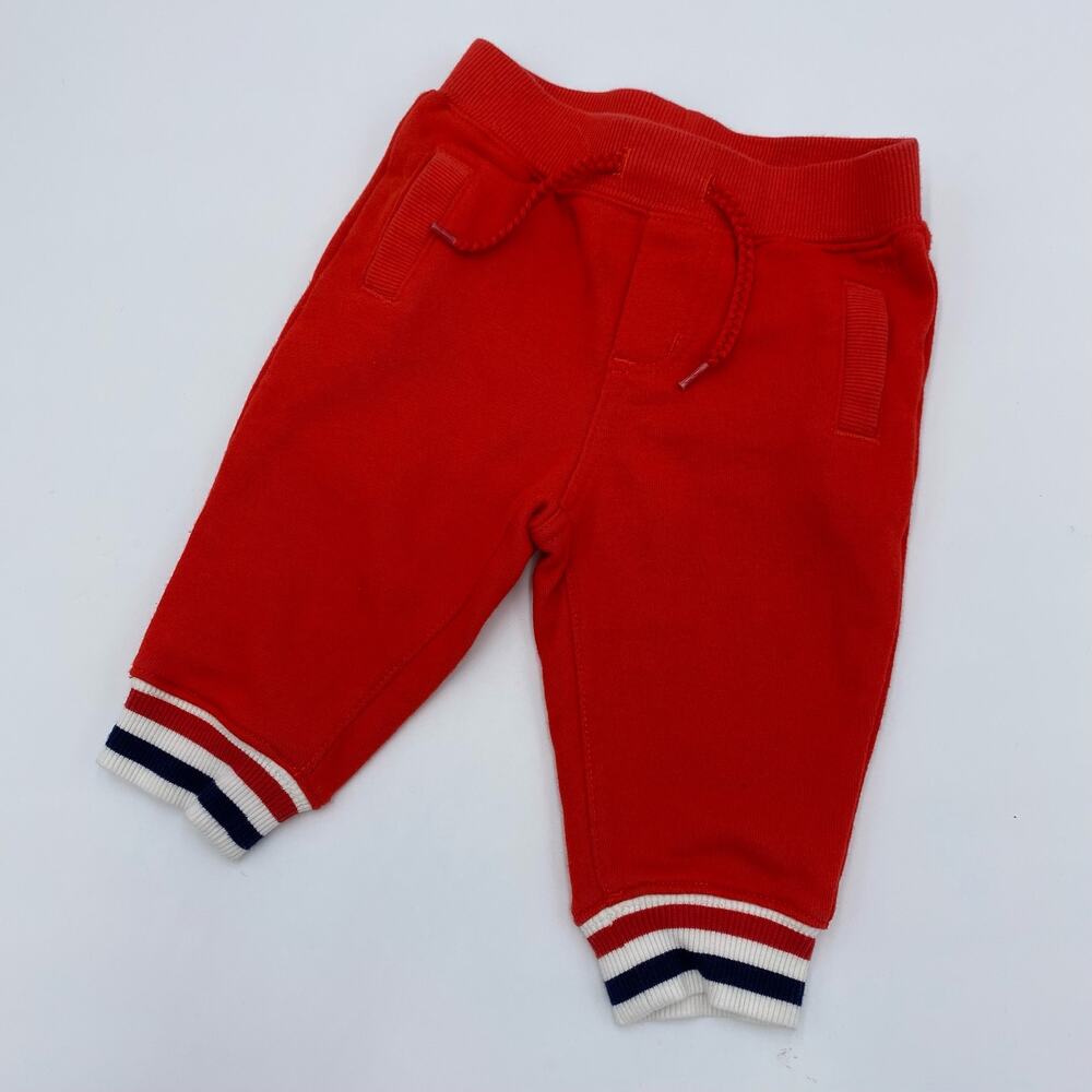 Janie & Jack Boy's Red Pull On Jogger Size 6 - 12M